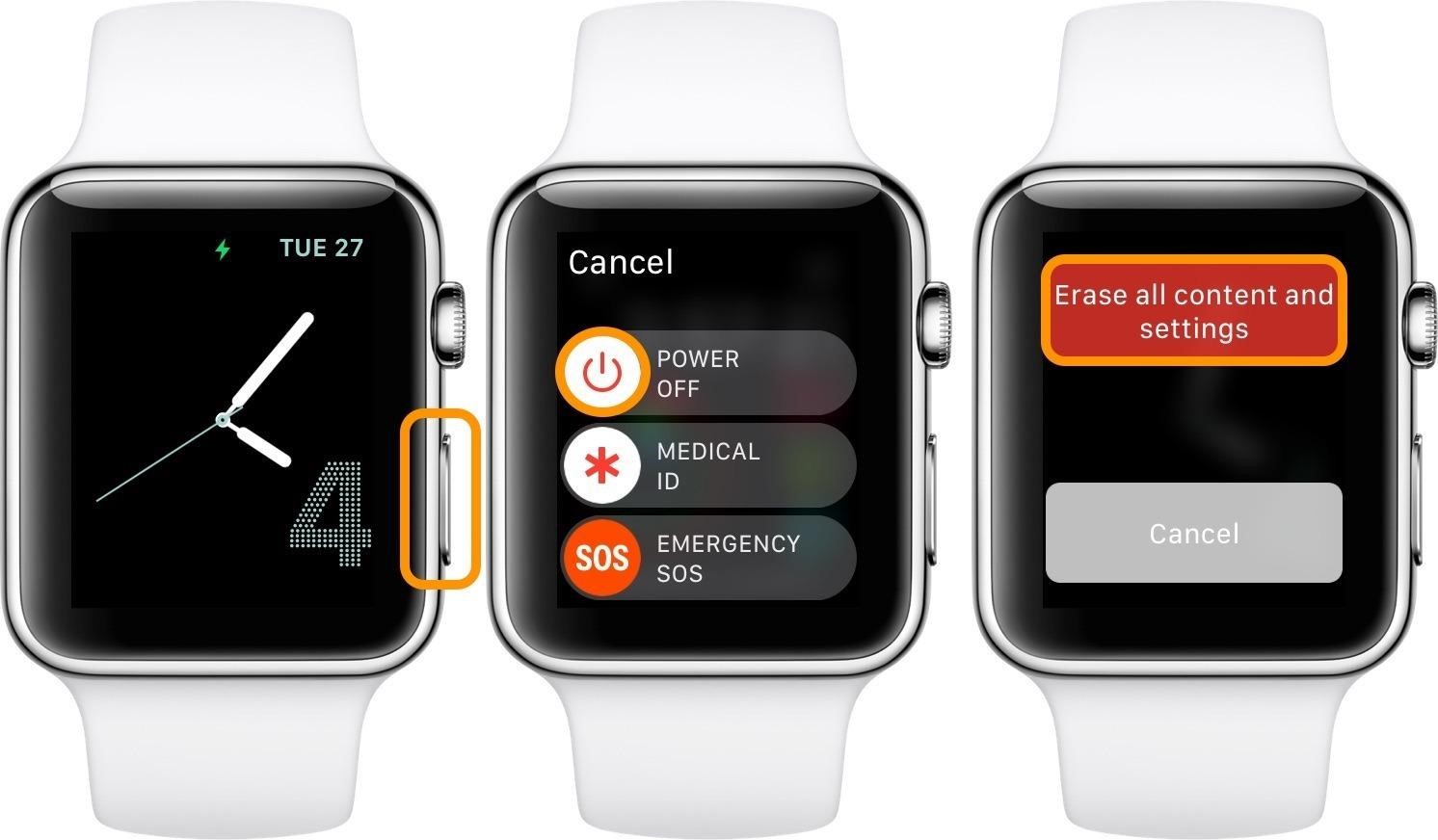 cách reset Apple Watch