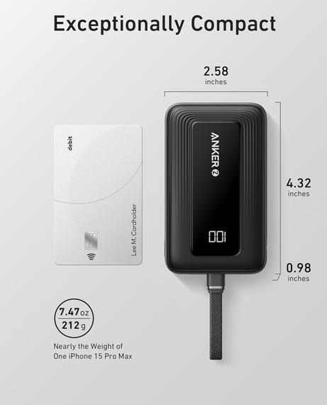 Sạc Dự Phòng Anker Zolo 1A1C 20000mAh 30W (A1689)